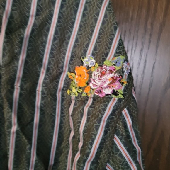 RARE Robert Graham Button Down Floral Embroidery Long Sleeve Dress Shirt 2XL XXL - Picture 12 of 16